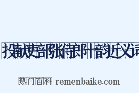 投献吏部张侍郎十韵近义词是什么意思的图片